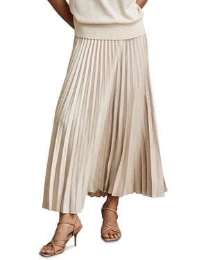 Reiss Seren Pleated Maxi Skirt - Natural