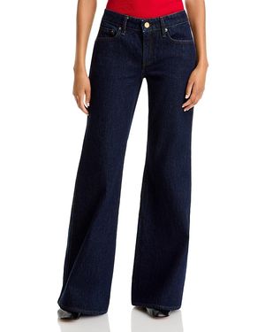 Rag & Bone Josie Cotton Low Rise Flare Jeans - Blue