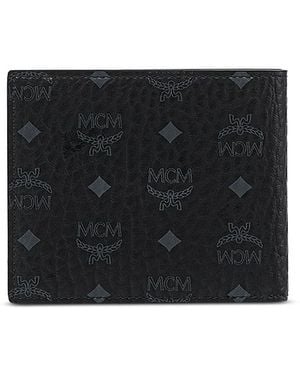 MCM Aren Visetos Logo Wallet - Black