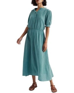 Seasalt Cornwall Shore Path Half Sleeve Midi Dress - Green