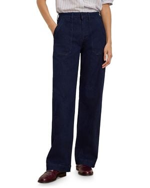 NIC+ZOE Petite Highland High Rise Wide Leg Jeans - Blue