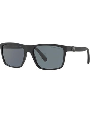 Polo Ralph Lauren Rectangle Sunglasses, 59Mm - Gray