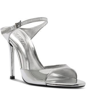 SCHUTZ SHOES Lyra Patent Slip On Sandals - Metallic