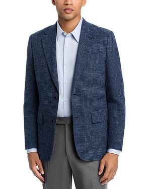 Paul Smith Textured Solid Extra Slim Fit Sport Jacket - Blue