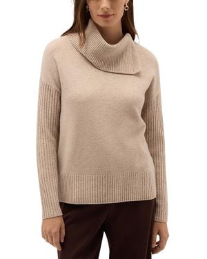 Hobbs Irene Wool Blend Shawl Collar Sweater - Natural