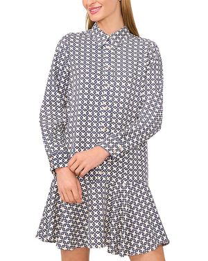 Ted Baker Drop Waist Ruffled Hem Dress - Gray