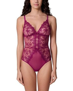 Simone Perele Passion Lace Bodysuit - Purple