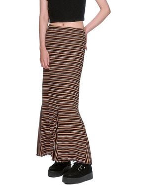 Anna Sui Venetian Stripe Trumpet Skirt - Brown