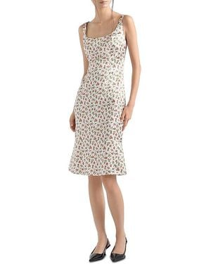 Prada Printed Duchesse Dress - White