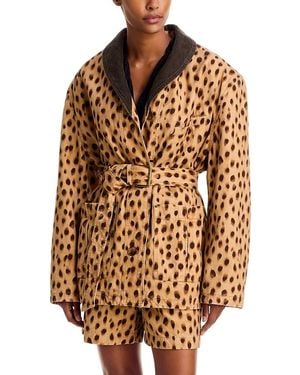 Isabel Marant Losia Printed Cotton Jacket - Brown