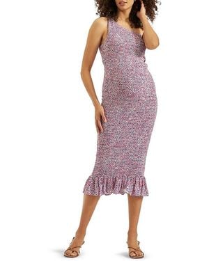 Ripe Maternity Skipper One Shoulder Dress - Purple