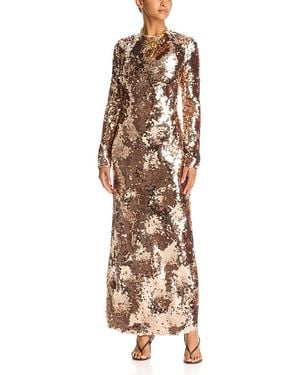 Rabanne Sequin Long Sleeve Dress - Multicolor