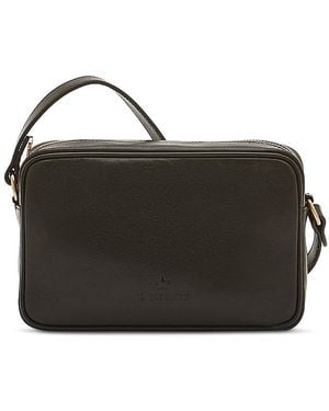 Il Bisonte Oliveta Leather Camera Crossbody - Black