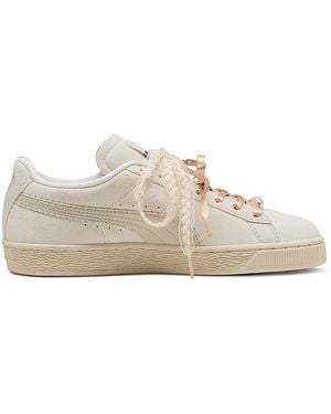 PUMA Suede Bloom Embellished Sneakers - White