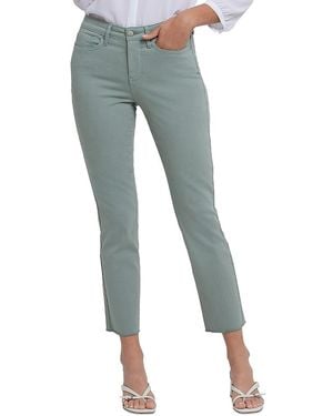 NYDJ Sheri Frayed High Rise Ankle Skinny Jeans - Blue