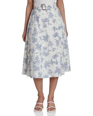 Bagatelle Belted Midi Skirt - Gray