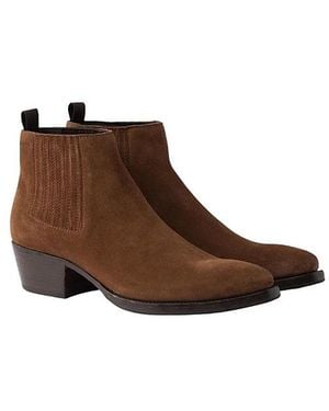 Prada Suede Chelsea Boots - Brown