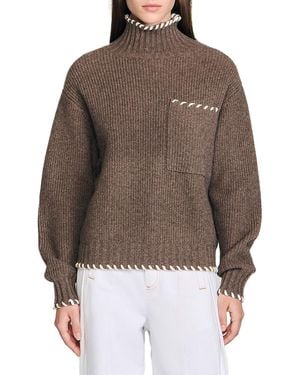 Sandro Turtleneck Sweater - Brown