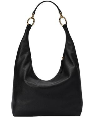 HYER GOODS 2-In-1 Convertible Hobo Ring Bag - Black