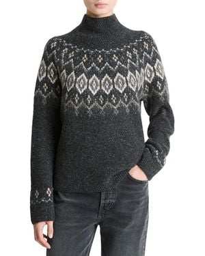 Vince Cashmere Fair Isle Jumper - Grey