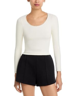 RE/DONE Scoop Neck Long Sleeve Tee - White