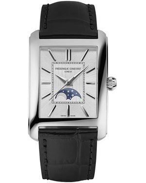 Frederique Constant Classics Carree Moonphase Watch, 30Mm X 42Mm - Black