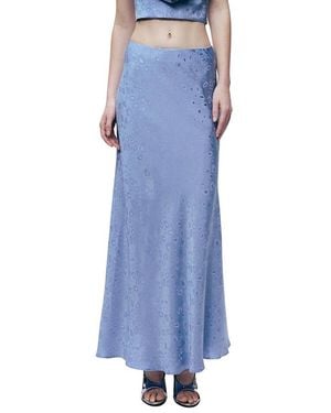 Nocturne Midi Flare Skirt - Blue