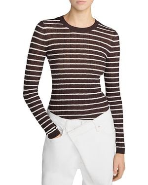 FRAME The Pointelle Knit Top - Black