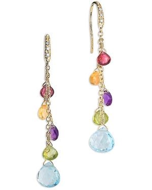 Marco Bicego 18K Paradise Multi Gemstone & Diamond Drop Earrings - White