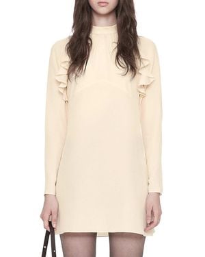 AllSaints Clarisse Silk Mini Dress - Natural