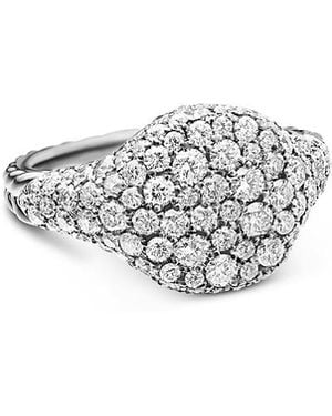 David Yurman Chevron Pinky Ring - White
