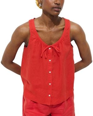 Alex Mill Sidney Linen Top - Red
