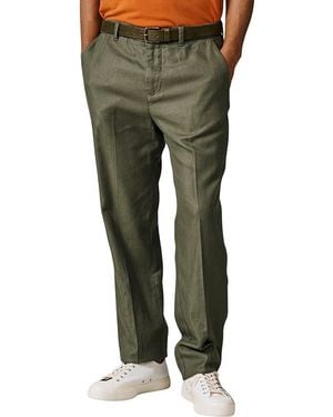 aubi Axholme Slim Leg Suit Trouser - Green