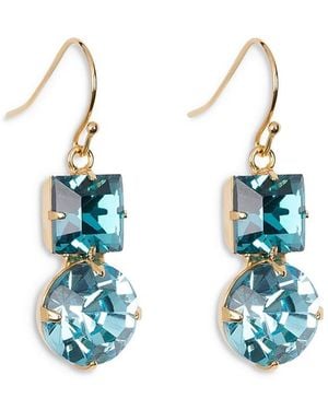 Jennifer Behr Kaiden Crystal Drop Earrings - Blue