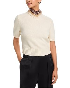 Fraas Paisley Border Silk Diamond Scarf - White