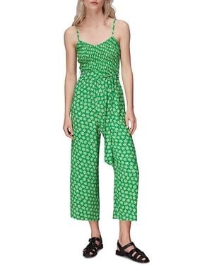 Whistles Daisy Check Print Jumpsuit - Green