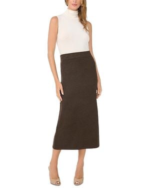 1.STATE Midi Sweater Skirt - Brown