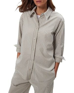 Michael Stars Stripe Carson Button Down Top - Gray