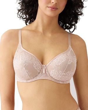 Wacoal Full Bloom Underwired Lace Bra - Natural