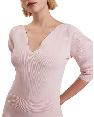 Ted Baker Jescka Sculptured Knit Skater Dress - Pink