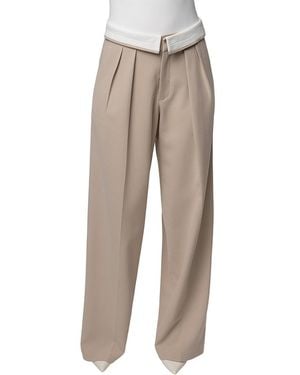JLUXLABEL Command Pleat Trouser - Natural