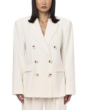 Naked Wardrobe Power Suit Relaxed Blazer - White