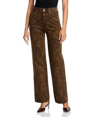 Veronica Beard Dylan High Rise Straight Jeans - Brown