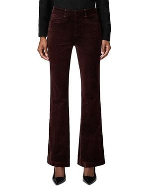 PAIGE Laurel Canyon High Rise Velvet Bootcut Jeans - Black