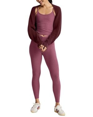 Beyond Yoga Ready For Barre Relaxed Shrug Sweater - Red