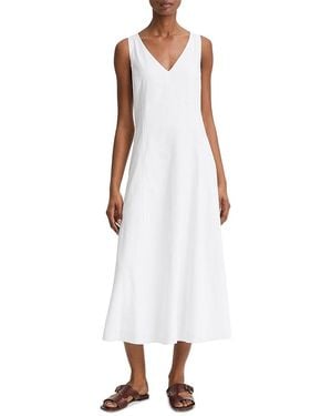 Vince V Neck Dress - White
