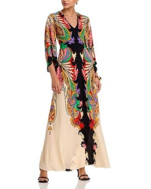 Etro Kimono Sleeve Gown - Metallic