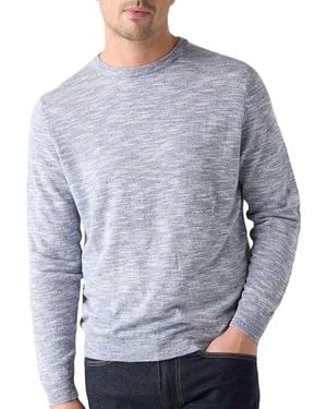 Robert Talbott Robbins Linen Silk Crewneck Sweater - Blue