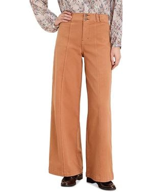 NIC+ZOE Longwood High Rise Wide Leg Jeans - Brown