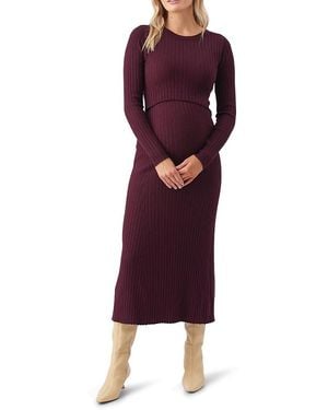 Ripe Maternity Eden Knit Nursing Dress - Red